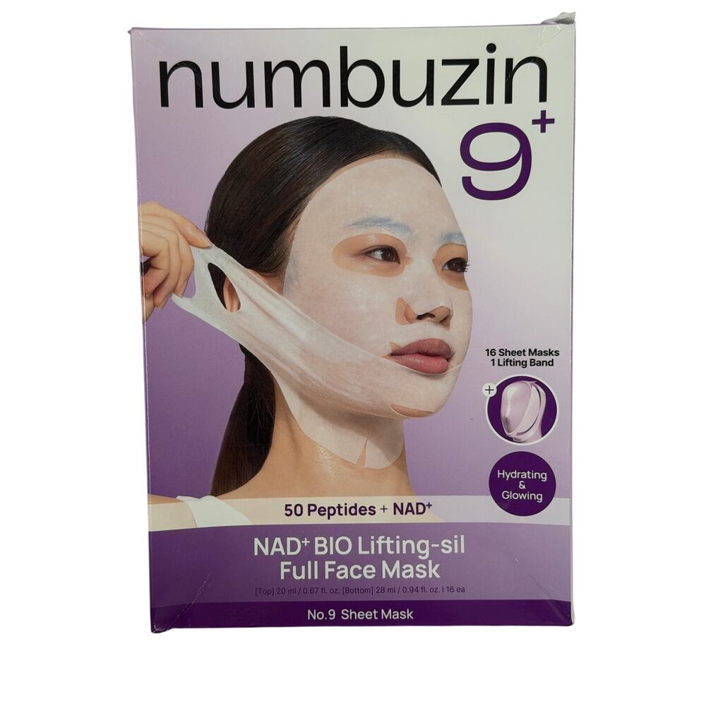 Numbuzin No.9 NAD Bio Lifting Full Cover Facial Mask 11 Count